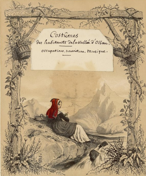 Illustrations du Journal de Houbigant, extraites de l'album Nouvelle suite de costume des Pyrénées, par Ferogio