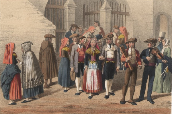 Un mariage sortant de l'église