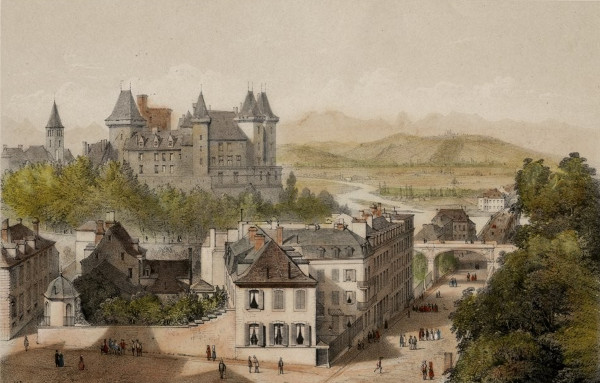 Pau : Vue générale prise de la Route de Bayonne. Bibliothèque patrimoniale de Pau, cote 240158