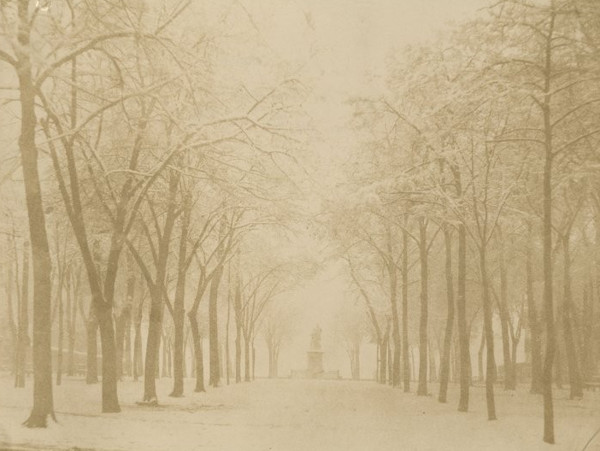 Place Royale sous la neige, par J. J. Heilmann