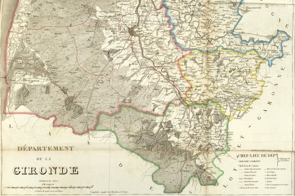 Carte du département de la Gironde