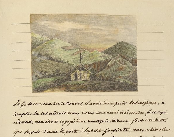 Cabane de berger, dessin par A.-G. Houbigant