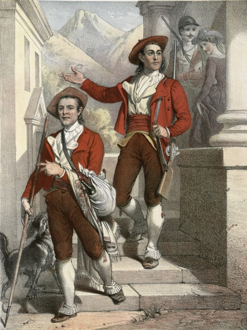 Guide et chasseur aux Eaux Bonnes. Jacques Esterle. Lanusse (Basses Pyrénées)